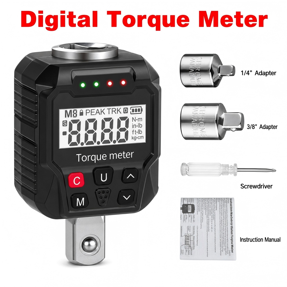 Torque Wrench Digital - 17-340Nm Digital Torque Wrench Adapter 1/4